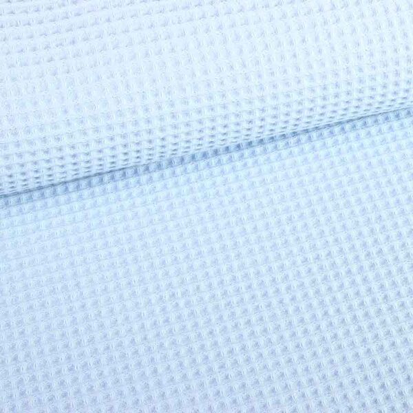Coton gaufré bleu bébé