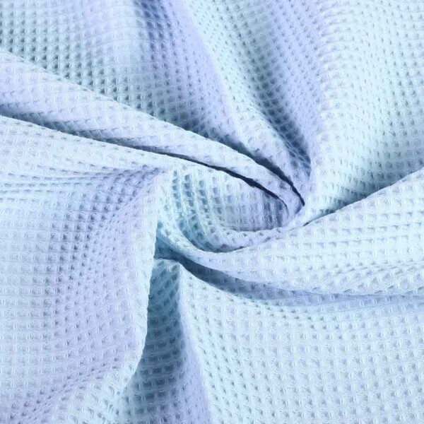 Coton gaufré bleu bébé