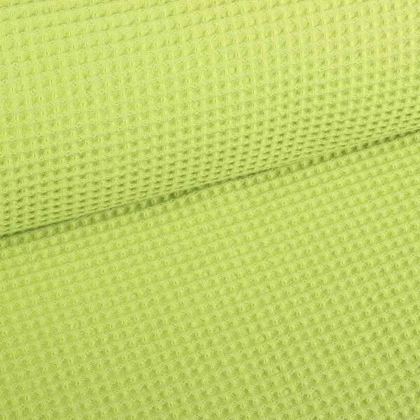 Coton gaufré lime foncé