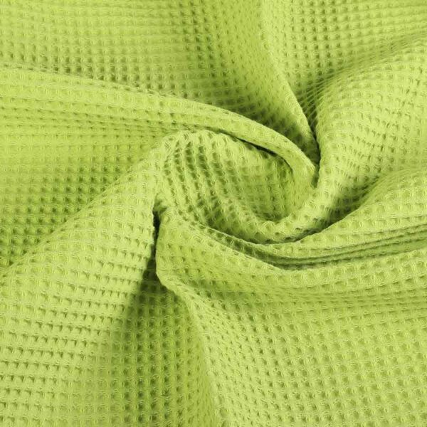Coton gaufré lime foncé