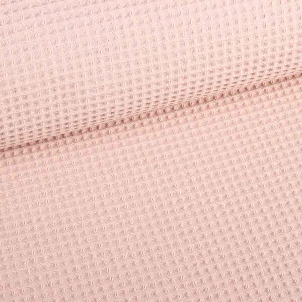 Coton gaufré vieux rose