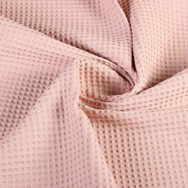 Coton gaufré vieux rose
