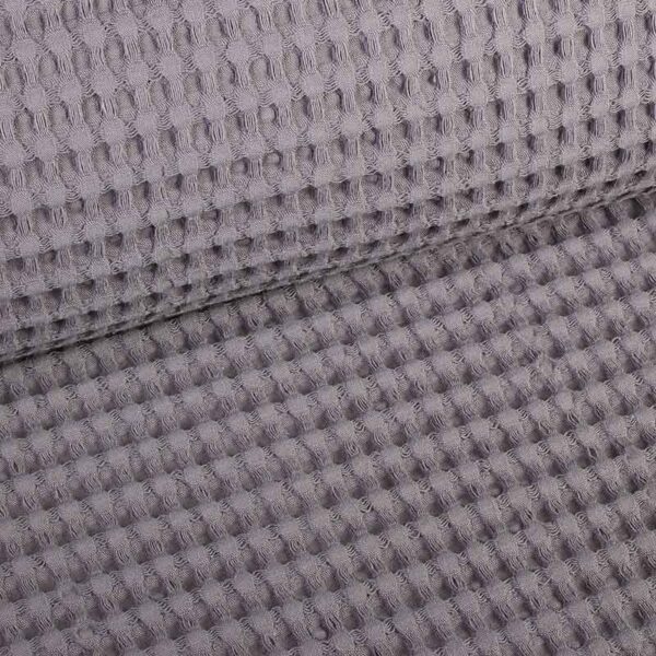 Coton gaufré grand gris foncé