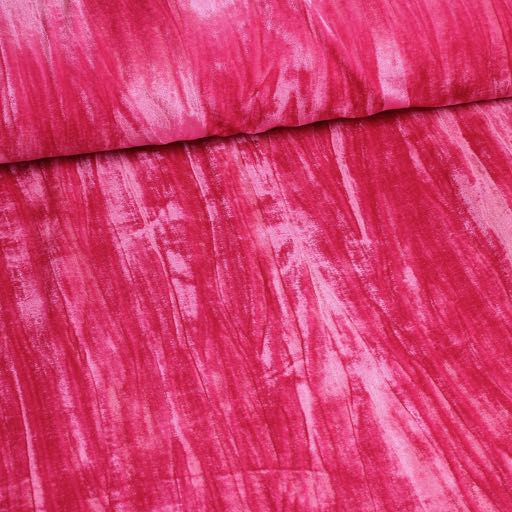 Velours stretch brillant/velours plissé Fuchsia
