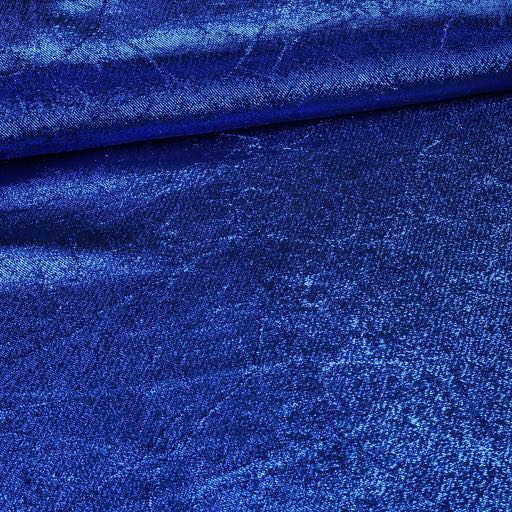 Tissu Lurex froissé Cobalt