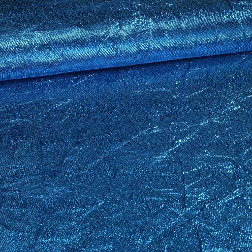 Tissu Lurex froissé Aqua