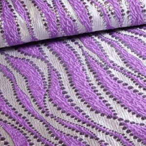 Jacquard lurex à pois violet