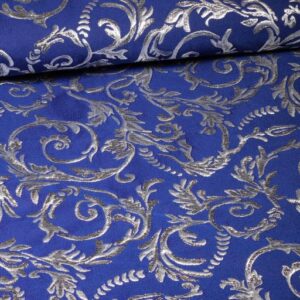 Jacquard baroque cobalt/argent