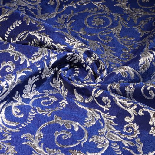 Jacquard baroque cobalt/argent