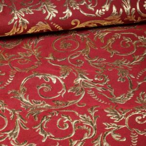 Jacquard baroque rouge/or