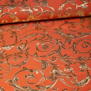 Jacquard baroque orange/doré