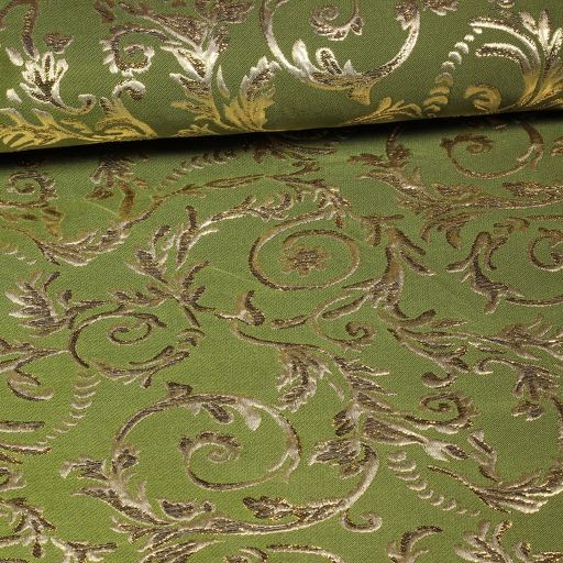 Jacquard baroque vert/or