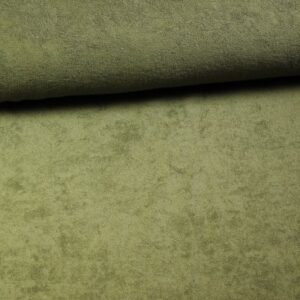 Tissu éponge extensible Vert armée