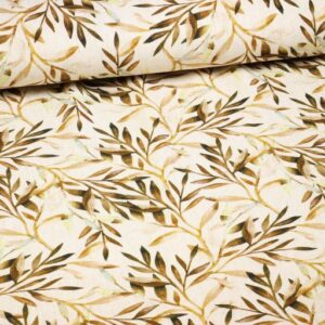 Lin viscose imprimé fleurs 1