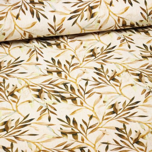 Lin viscose imprimé fleurs 1