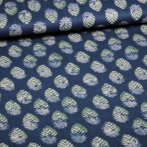 Voile de coton Batik Plumes
