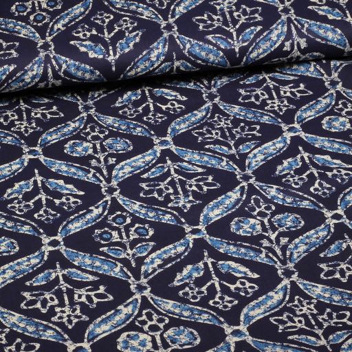 Voile de coton Branches Batik