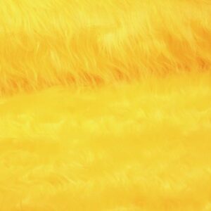 Fausse fourrure à poils longs / Peluche jaune