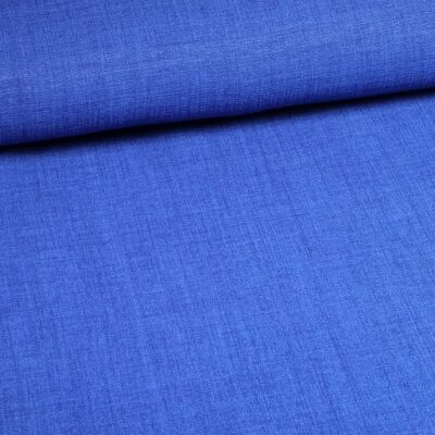 Tissu lin look cobalt melange