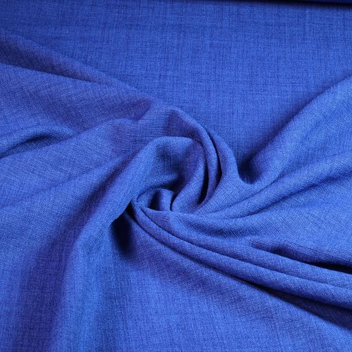 Tissu lin look cobalt melange