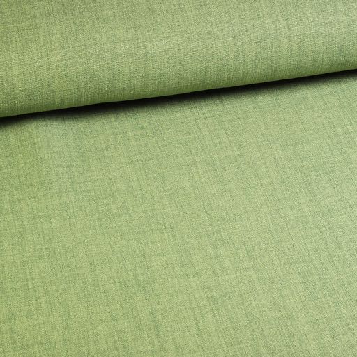 Tissu lin vert melange