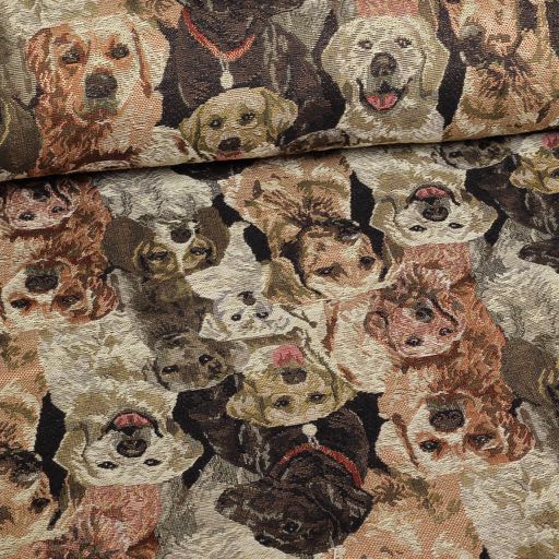 Tissu Gobelin chiens