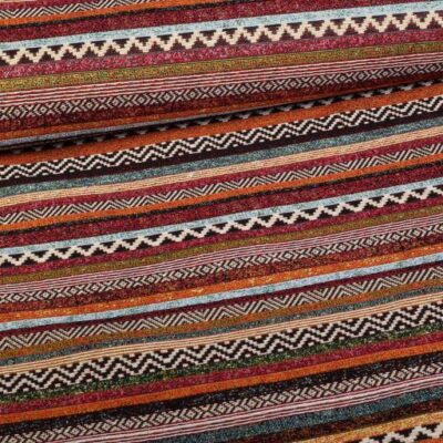 Tissu gobelin rayure indienne