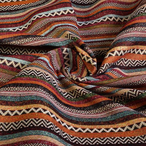 Tissu gobelin rayure indienne