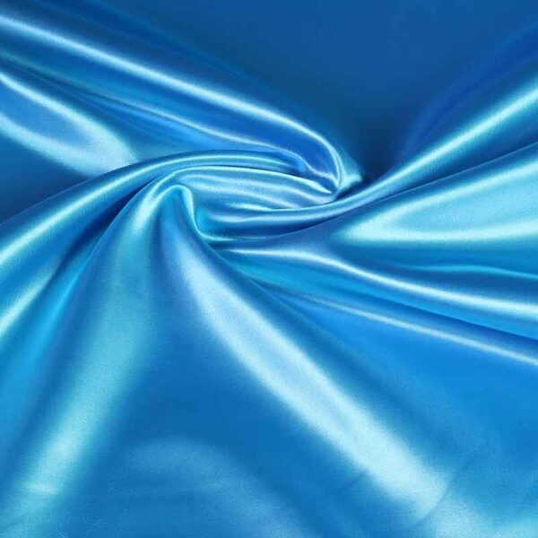 Tissu satin aqua