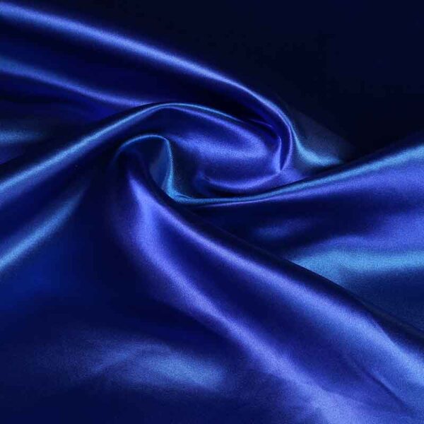Tissu satin cobalt