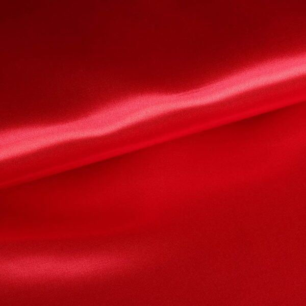 Tissu satin rouge
