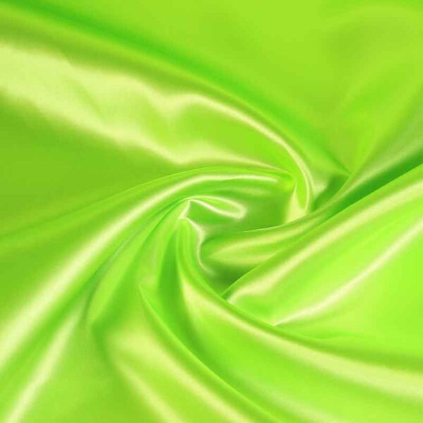Tissu satin fluor vert