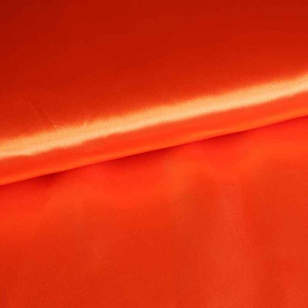 Tissu satin orange