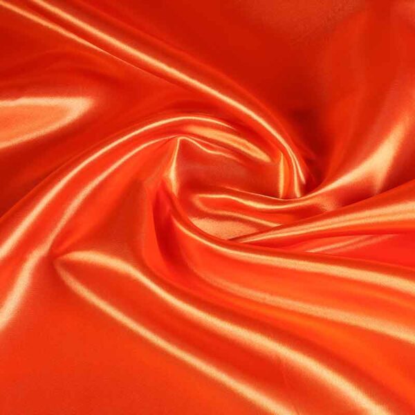 Tissu satin orange
