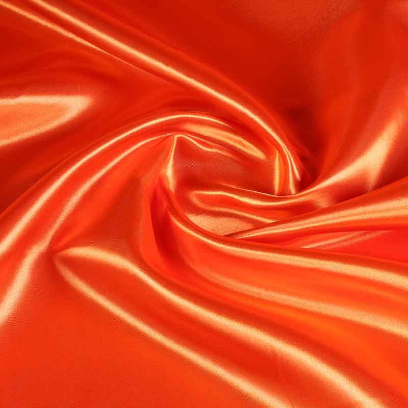 Tissu satin orange