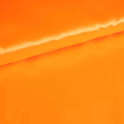 Tissu satin fluor orange