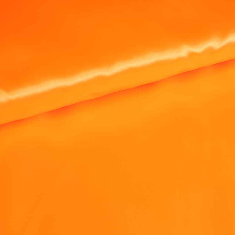 Tissu satin fluor orange