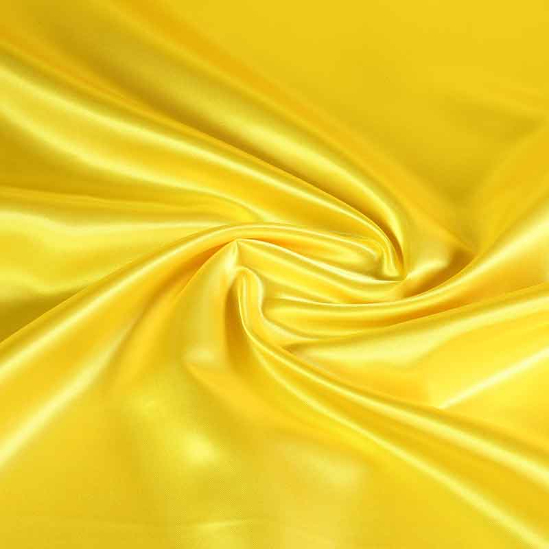 Tissu satin jaune clair