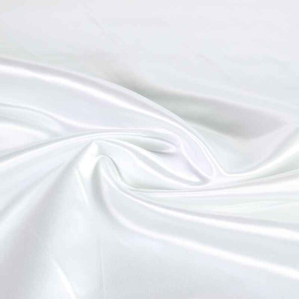 Tissu satin blanc