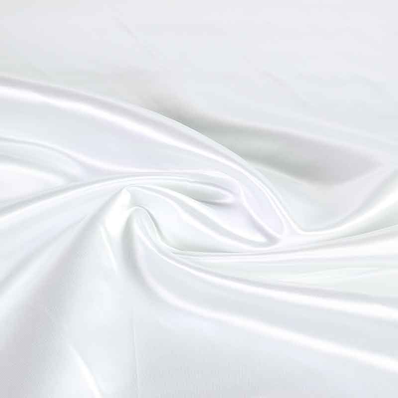 Tissu satin blanc