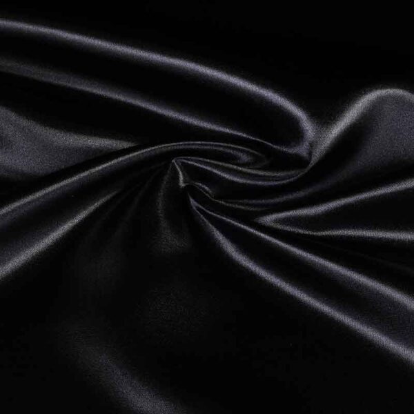 Tissu satin noir