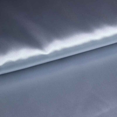 Tissu satin argent