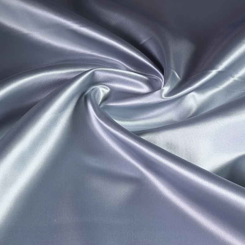 Tissu satin argent