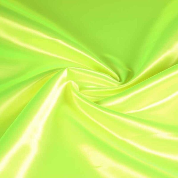 Tissu satin fluor jaune