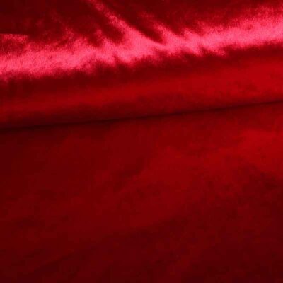 Tissu velours rouge