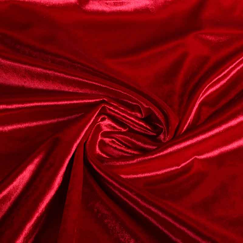 Tissu velvet rouge