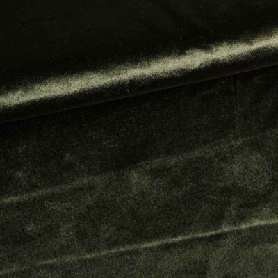 Tissu velours stretch vert olive