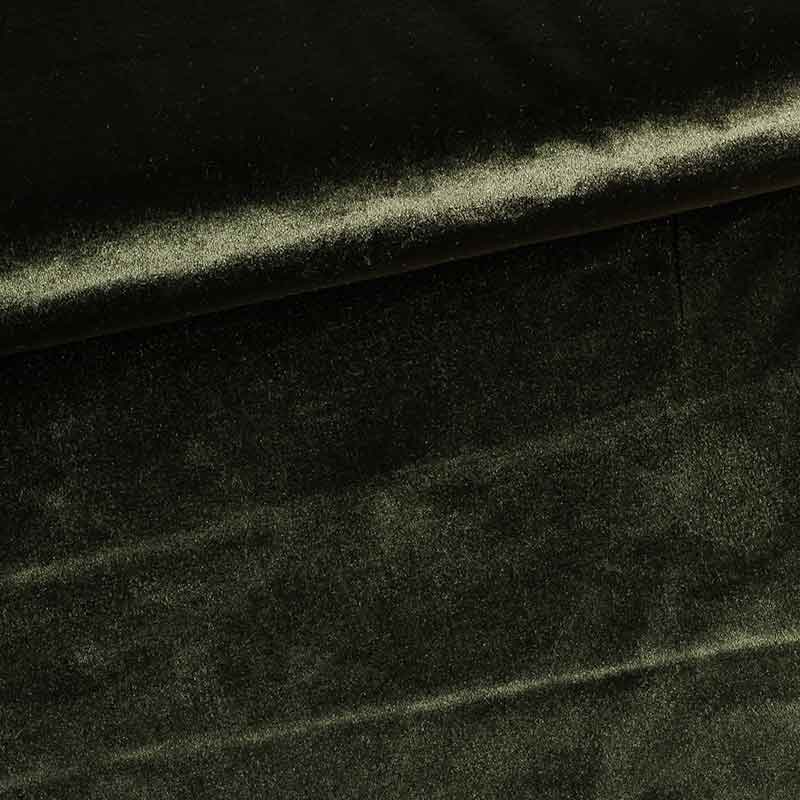 Tissu velours stretch vert olive
