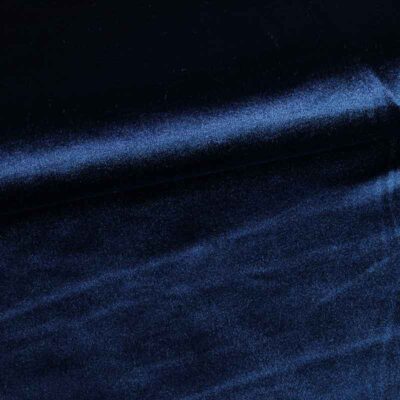 Tissu velours stretch bleu
