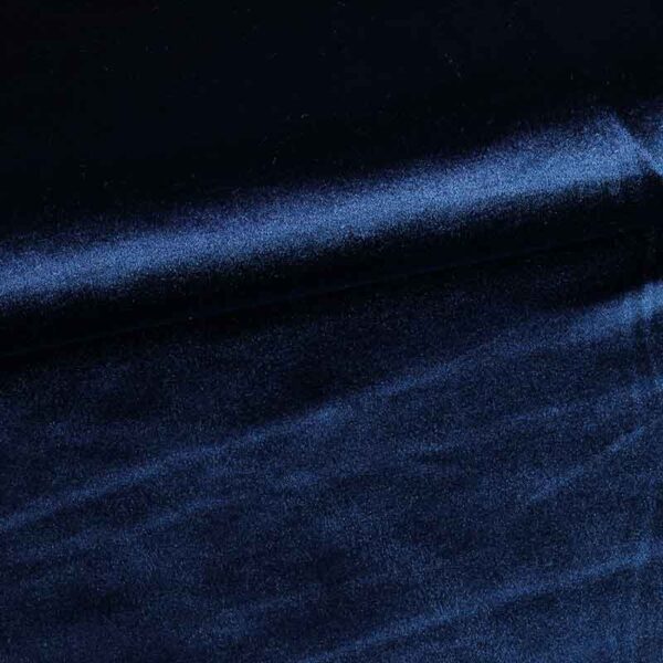 Tissu velours stretch bleu